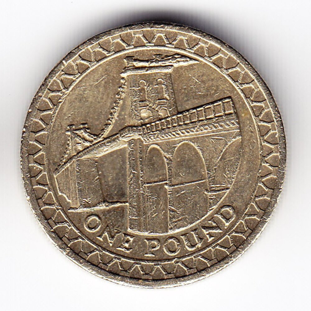 2005 Great Britain Menai Bridge Commemorative One Pound Coin (b258)